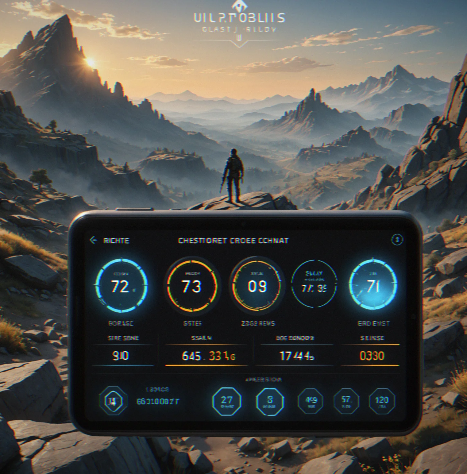 UI display showing a ghost rating status with alert count at zero, extraction timer, and leaderboard position overlay