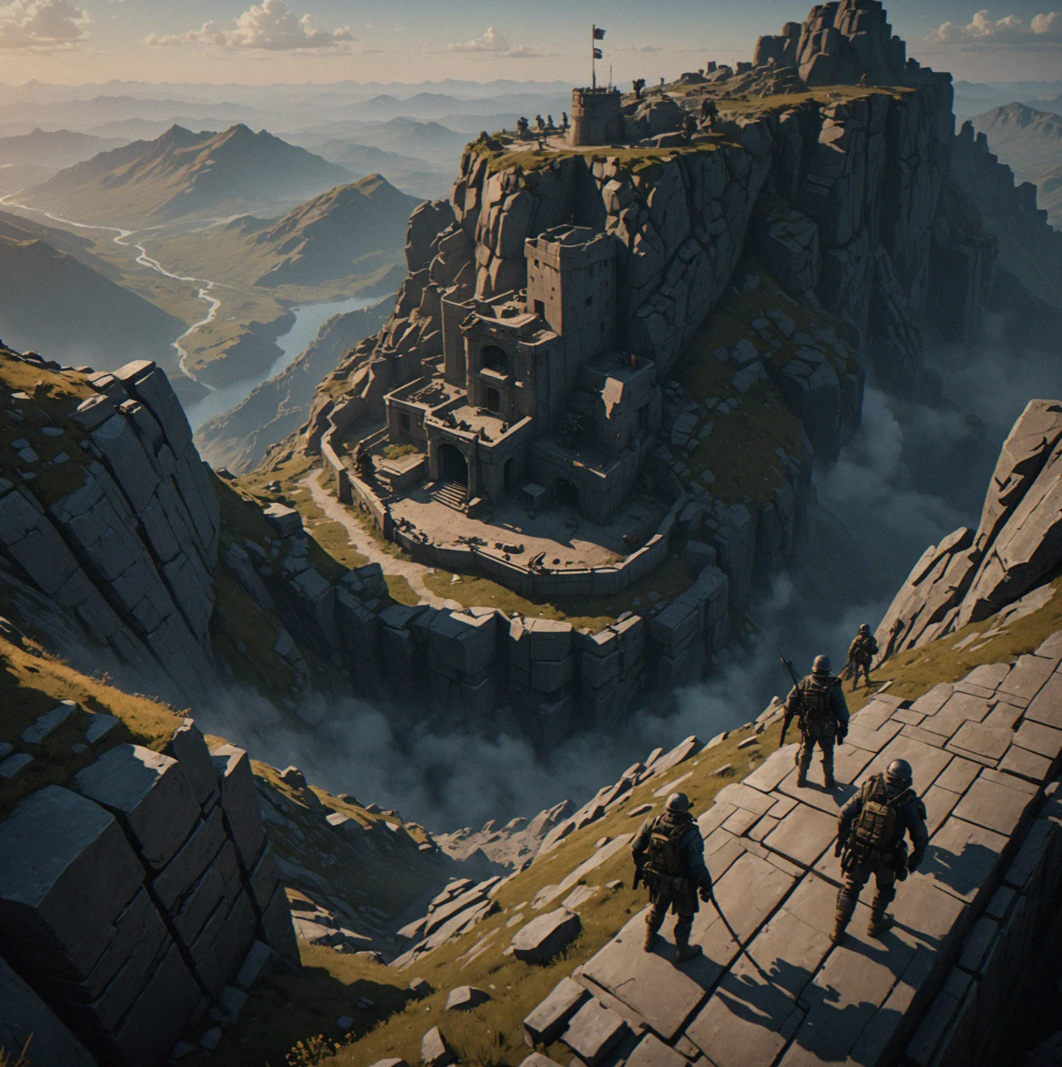 Upper Crest with five guards positioned so they cover almost the entire sector. Almost no gaps, heavy overlap on patrols, and you have to nail the extraction timing.